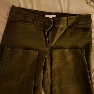Loft khaki green dress pants size 14